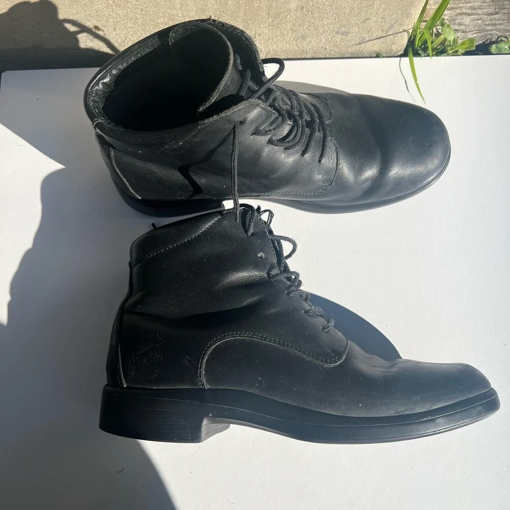 Dansko Black Leather Men's Boots
